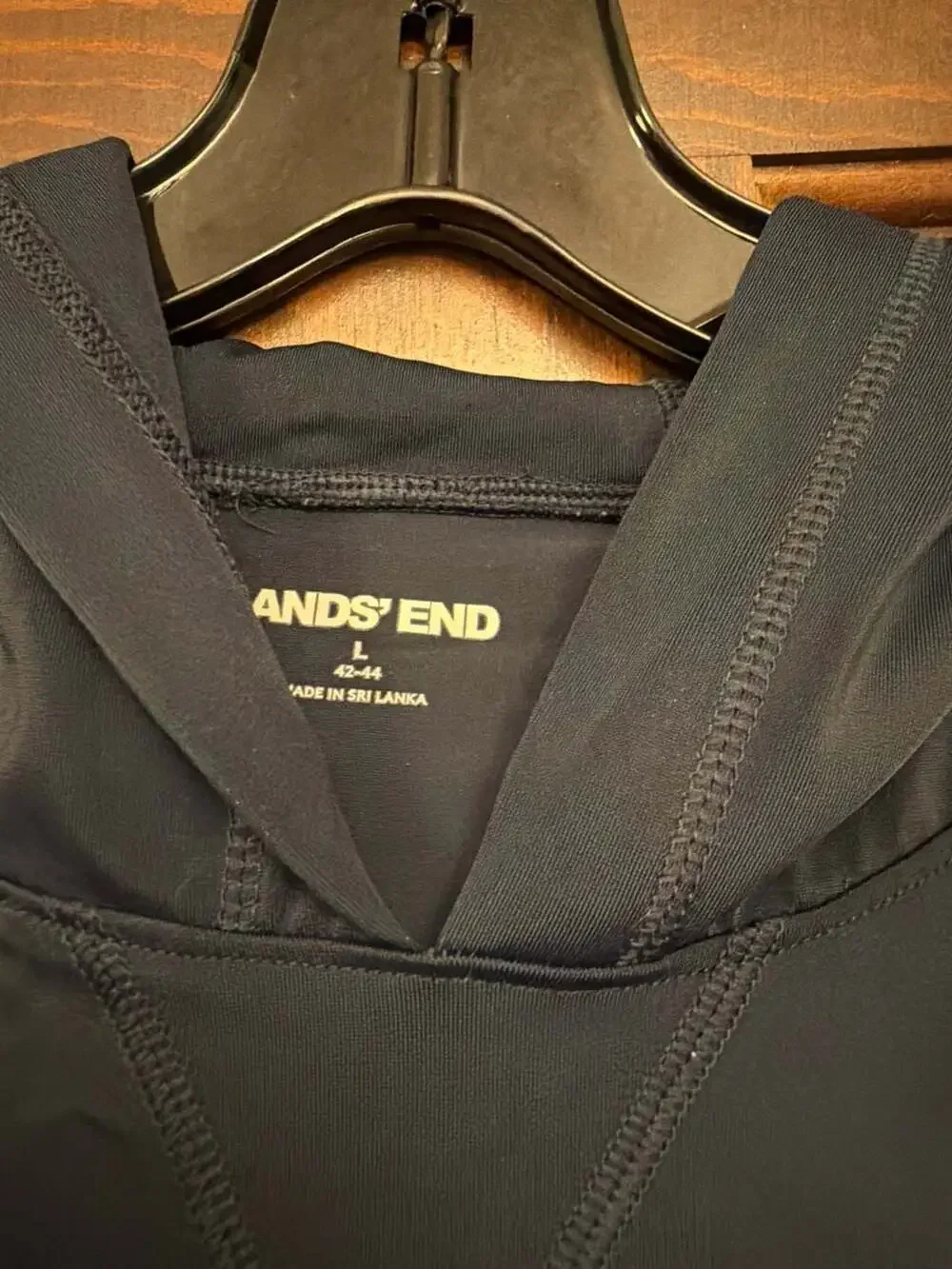 Lands' End Men's SunShade UPF‎ 50 Cooling Long Sleeve Hooded Swim Tee Rash Guard